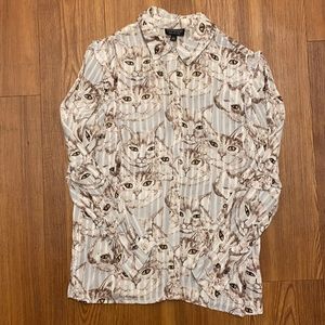 Topshop Cat button up